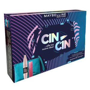 Maybelline new york coffret occhi ciglia sensazionali intense black + rossetto vinyl ink 20 577n