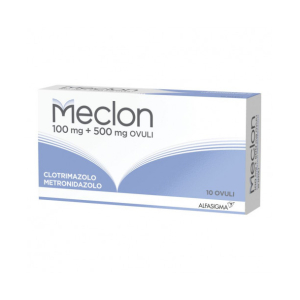 Meclon - per le infezioni vaginali - 10 ovuli vaginali 100 mg + 500 mg