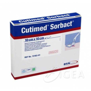 cutimed sorbact medic 10x10 5p bugiardino cod: 987257211 