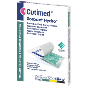 Medicazione idrofobica cutimed sorbact ribbon 7,5x7,5 cm 10 pezzi
