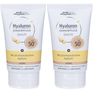 Cerca Offerte di medipharma hyaluron protezione solare viso colorata spf50+ 2x50 ml e acquista online