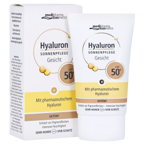 Cerca Offerte di medipharma hyaluron protezione solare viso colorata spf50+ 50 ml crema e acquista online
