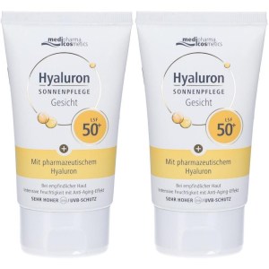 Cerca Offerte di medipharma hyaluron protezione solare viso spf50+ 2x50 ml e acquista online
