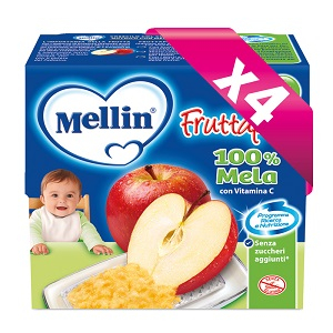 Mellin frutta pura mela 4 x 100 g a 3,63€, Gennaio 2024