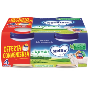 mellin omogeneizzato agnello 4x80g bugiardino cod: 972709695 