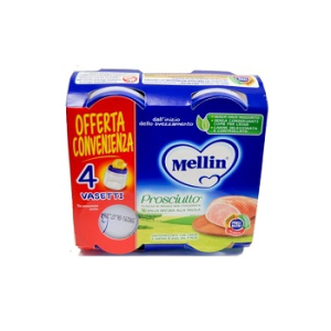 mellin omogeneizzato prosciutto 4x80g bugiardino cod: 927383986 