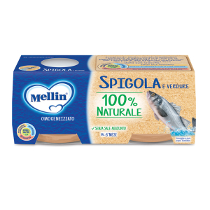 mellin omogeneizzato spigola/verd 4x80g bugiardino cod: 975966779 