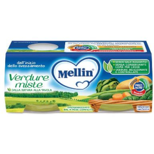 mellin omogeneizzato verdure miste 2 x 80 g bugiardino cod: 906260777 