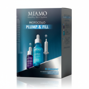 Miamo protocollo plump & fill anti-rughe per pelle secca con hyaluronic14+ fusion serum 30 + in regalo collagen boost intense 10 ml + epigenage shot
