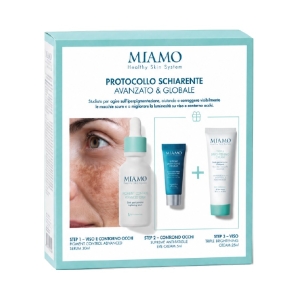 Cerca Offerte di Miamo protocollo schiarente avanzato & globale - pigment control advanced siero 30 ml + supreme anti-fatigue eye cream 5 ml + triple brightening cream 25 ml e acquista online