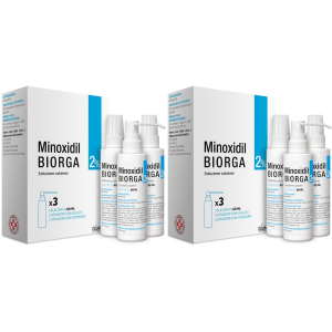 Cerca Offerte di minoxidil biorga 2% soluzione cutanea 3 x 60ml set da 2 2x3x60 ml solu e acquista online