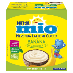 Mio merenda latte cocco con banana 4 pezzi