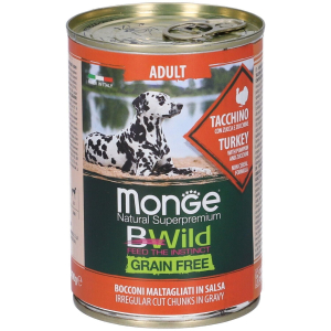 Cerca Offerte di monge bwild grain free dog adult tacchino con zucca e zucchine 400g 7x e acquista online