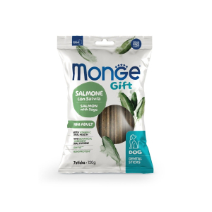 Monge dental sticks salmone con salvia per cani mini adulti 120g 4684