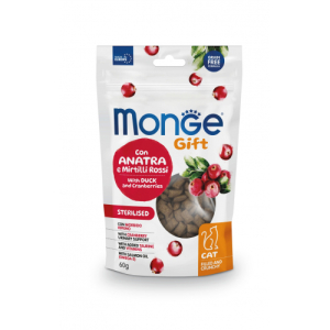 Monge filled & crunchy sterilised snack per gatti anatra e mirtilli rossi 60g 4684