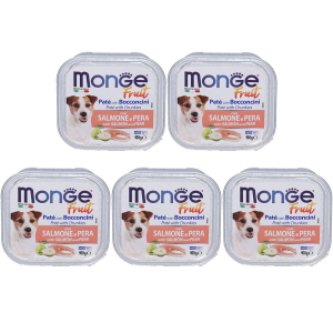 Cerca Offerte di monge fruit cane salmone&pera set da 5 5x100 g e acquista online