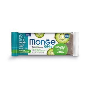Monge fruits bars barretta per cani puppy/junior maiale con kiwi 100g monge