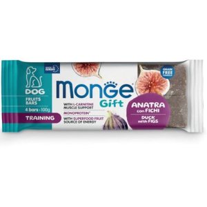 Monge fruits bars training barretta per cani adulti anatra con fichi 100g 4684