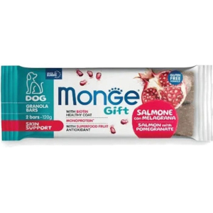 Monge granola bars skin support per cani adulti salmone con melagrana 120g 4684