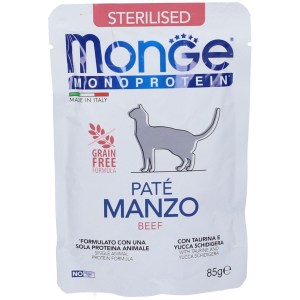 Cerca Offerte di monge monoprotein paté manzo gatti sterilizzati 10x85 g e acquista online