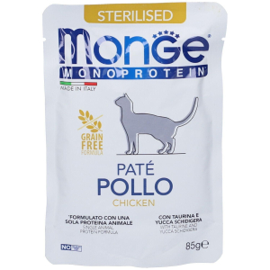Cerca Offerte di monge monoprotein paté pollo gatti sterilizzati 7x85 g e acquista online