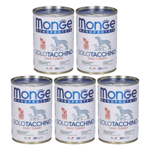 Cerca Offerte di monge monoprotein solo tacchino set da 5 5x400 g e acquista online