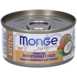 Cerca Offerte di monge supreme kitten tonno con riso integrale cocco gattini 6x80 g e acquista online
