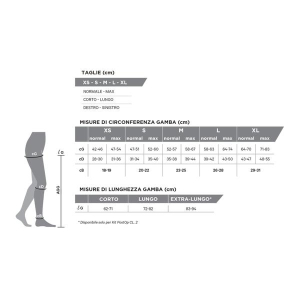Monocollant destro corto cotton mediven classe di compressione 2 punta aperta 4 y65310