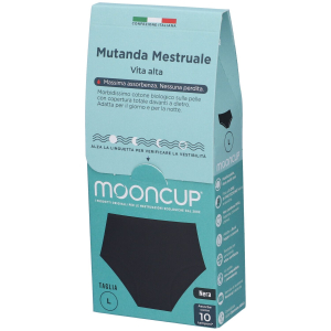 Mooncup mutanda mestruale vita alta colore nero taglia l 1 pz altro