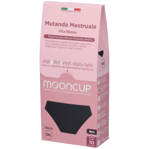 Mooncup mutanda mestruale vita bassa colore nero taglia 3xl 1 pz altro