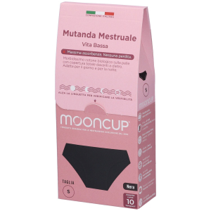 Mooncup mutanda mestruale vita bassa colore nero taglia s 1 pz altro