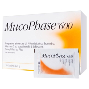 mucophase 600 10 bustine bugiardino cod: 934510595 