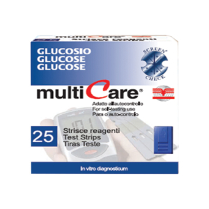 multicare glucosio 25 strisce bugiardino cod: 903564829 