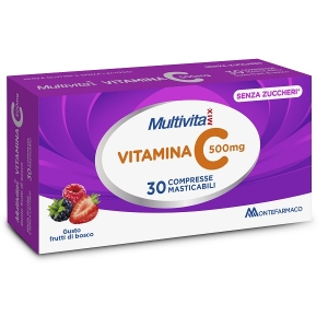 Cerca Offerte di Multivitamix vitamina c 500 mg frutti di bosco 30 compresse masticabili senza zuccheri con edulcorante senza glutine senza lattosio e acquista online