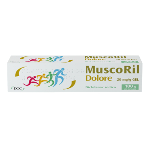 Muscoril dolore 20 mg/g gel  diclofenac, corrispondente a diclofenac sodico (come diclofenac dietilammina)