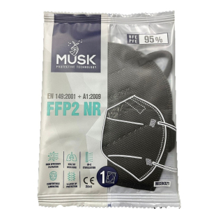 musk mascherina ffp2 black 1pz bugiardino cod: 983834401 