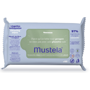 mustela salviette detergent60p bugiardino cod: 983697754 