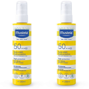 Cerca Offerte di mustela® spray latte solare spf 50 protezione alta set da 2 2x200 ml s e acquista online