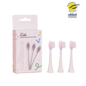 My variations kids testine di ricambio per spazzolino elettrico bianco 3 pezzi