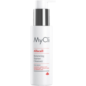 Mycli alfacall detergente starter rinnovatore 100ml - gel detergente esfoliante anti-aging per pelle rinnovata