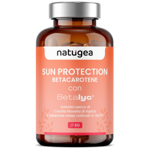 Natugea sun protection betacarotene integratore per la protezione della pelle e lo stress ossidativo 60 compresse