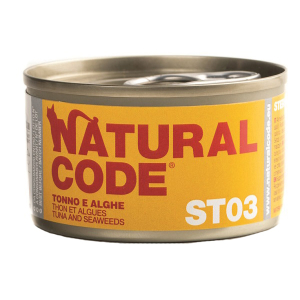 Cerca Offerte di natural code gatto lattina (st03) adulto sterilizzato tonno & alghe 85 gr e acquista online