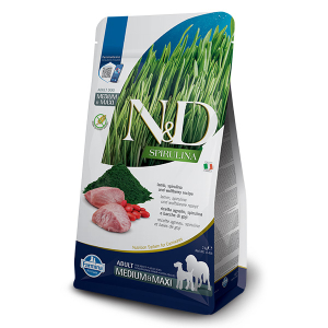 Natural & delicious spirulina adult medium & maxi con agnello, spirulina e bacche di goji - 7kg