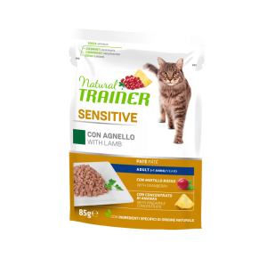 Cerca Offerte di natural trainer gatto sensitive adult con agnello paté 85g trainer natural e acquista online