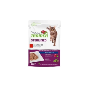 Cerca Offerte di Natural trainer gatto sterilised adult con manzo bocconcini in salsa 85g trainer natural e acquista online