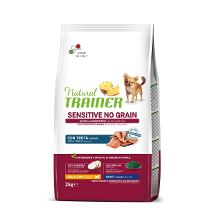 Cerca Offerte di natural trainer sensitive no grain small & toy adult con trota per cani toy 2kg 691c e acquista online