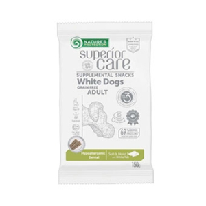 Cerca Offerte di Nature's protection superior care dog snack white adult hypoallergenic dental grain free white fish 150 g e acquista online
