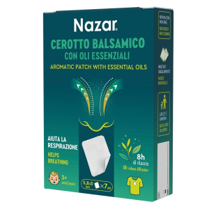 Nazar cerotto balsamico con oli essenziali da applicare sugli abiti 7 cerotti