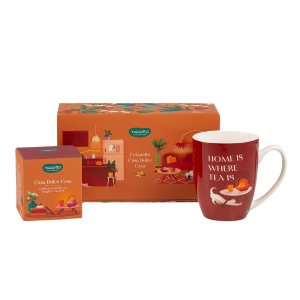 Neavita casa dolce casa cofanetto con mug in ceramica + infuso vaniglia e cannella, 6 filtri - tisana rasserenante e confortevole