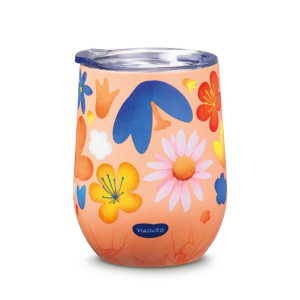 Neavita infusion bouquet mug thermos in acciaio arancione da 330ml